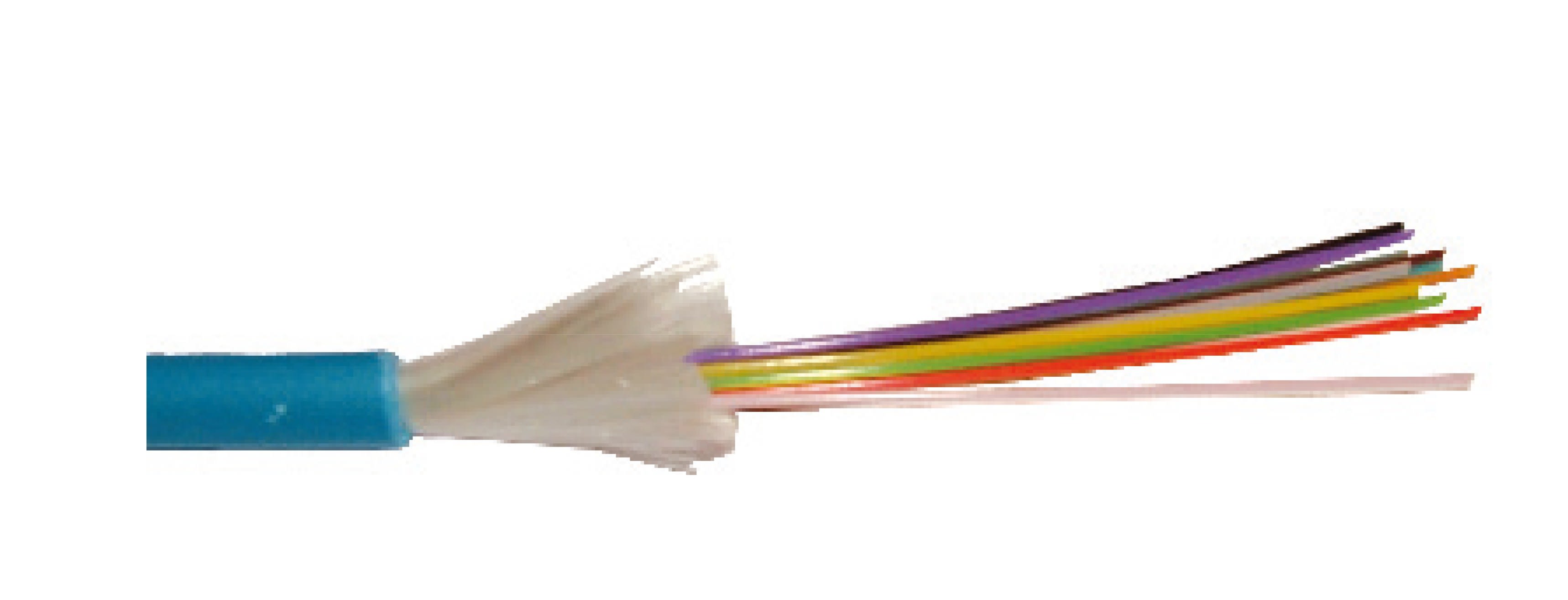 Decelect Forgos - CABLE DE DISTRIBUTION MULTIFIBRE STRUCTURE SERREE 900µ 0 HALOGENE 8FIBRES 9/125