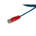 Decelect Forgos - Cordon UTP 2 paires - bleu surmoulé Rouge 1m