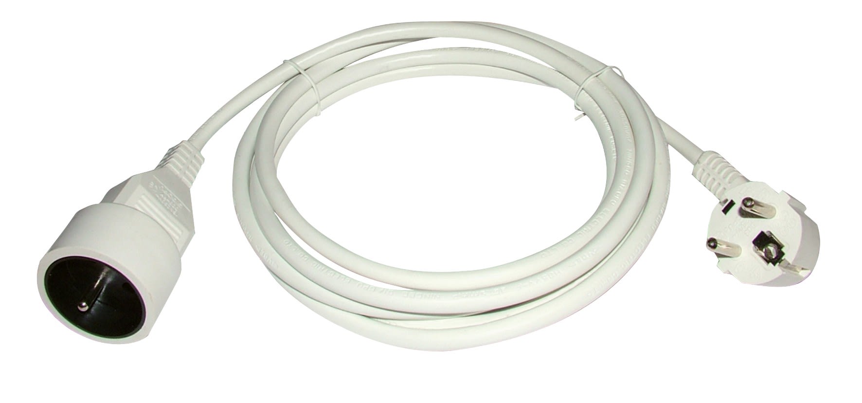 Decelect Forgos - Cordon rond blanc H05VV-F 3G1.5mm² 5m FICHE 2P+T MALE/FEMELLE CEE (7)