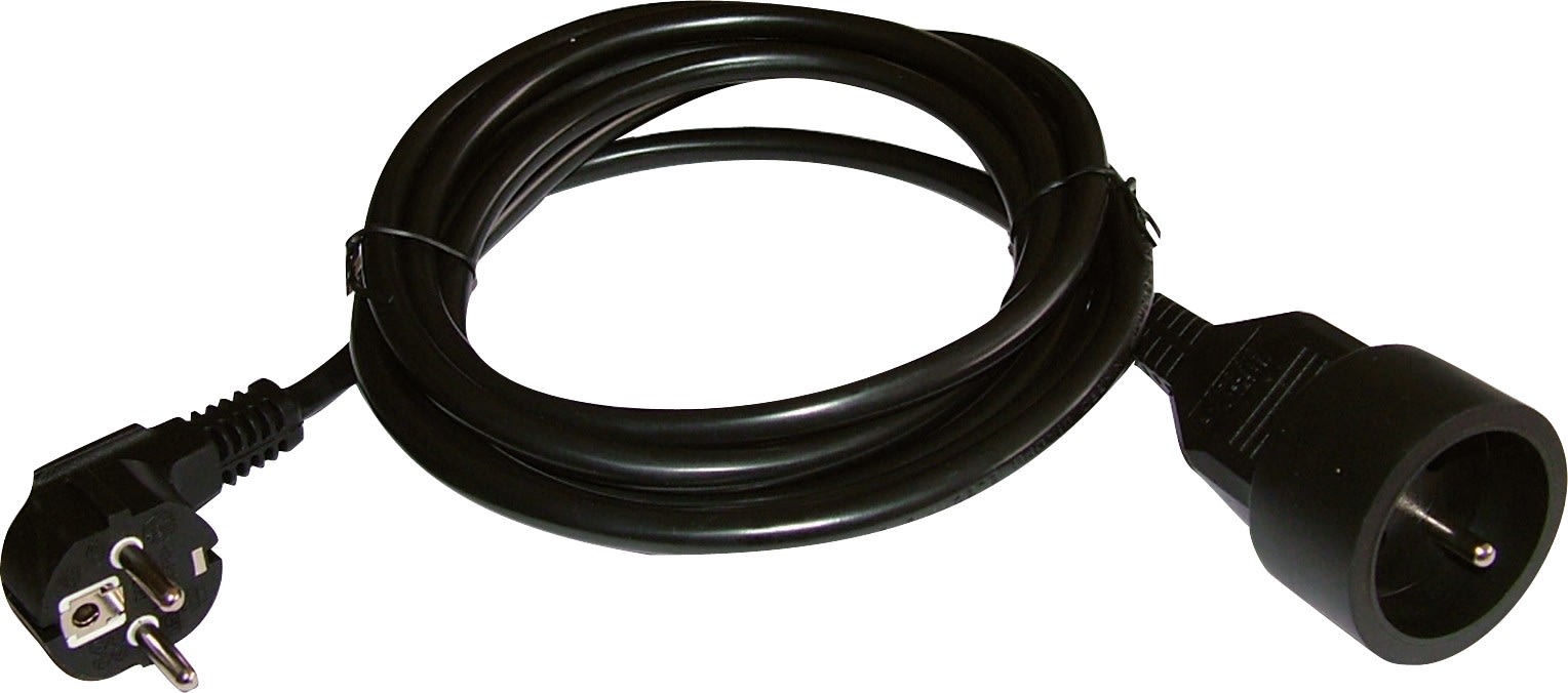 Decelect Forgos - Cordon rond noir H05VV-F 3G1.5mm² 5m FICHE 2P+T MALE/FEMELLE CEE (7)