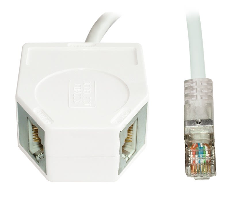 Decelect Forgos - DEDOUBLEUR BRETELLE BLINDE MALE/FEMELLE AVEC CORDON (Ethernet)
