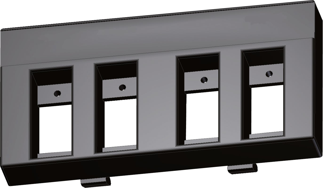 Decelect Forgos - Module 4 ports nu pour traversée LC Duplex ou SC Simplex