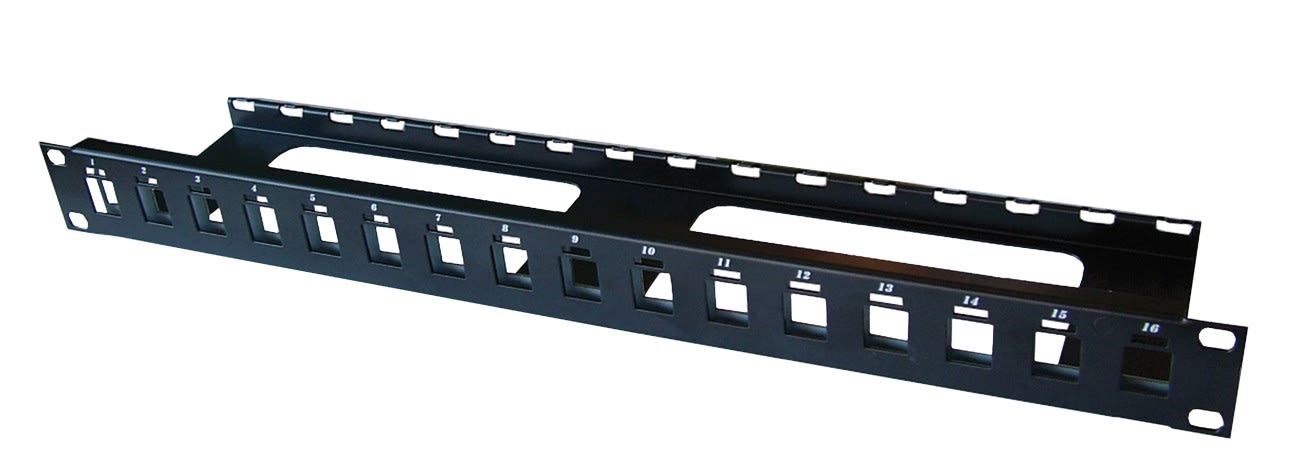 Decelect Forgos - Panneau nu pour prises DATA 1U 16 Ports