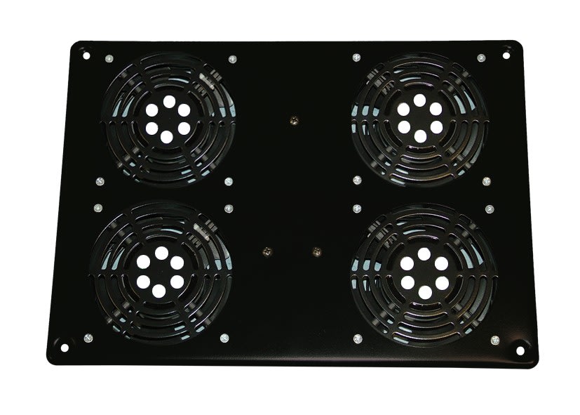 Decelect Forgos - Caisson de 4 ventilateurs de toit pour BAIE/BAIL profondeur 800 Noir