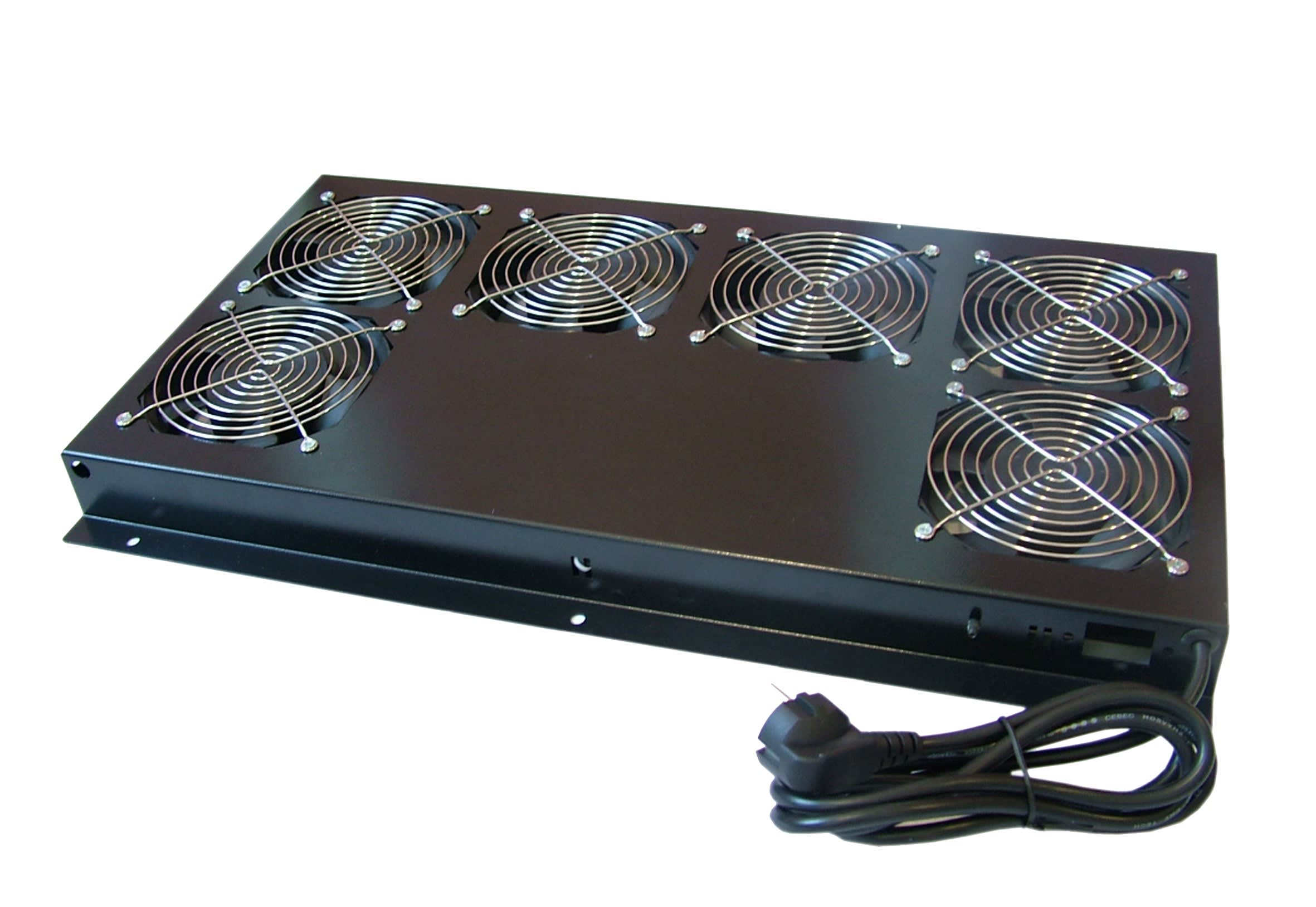 Decelect Forgos - Caisson de 6 ventilateurs de toit pour SERV prof. 1000 & 1200 Noir