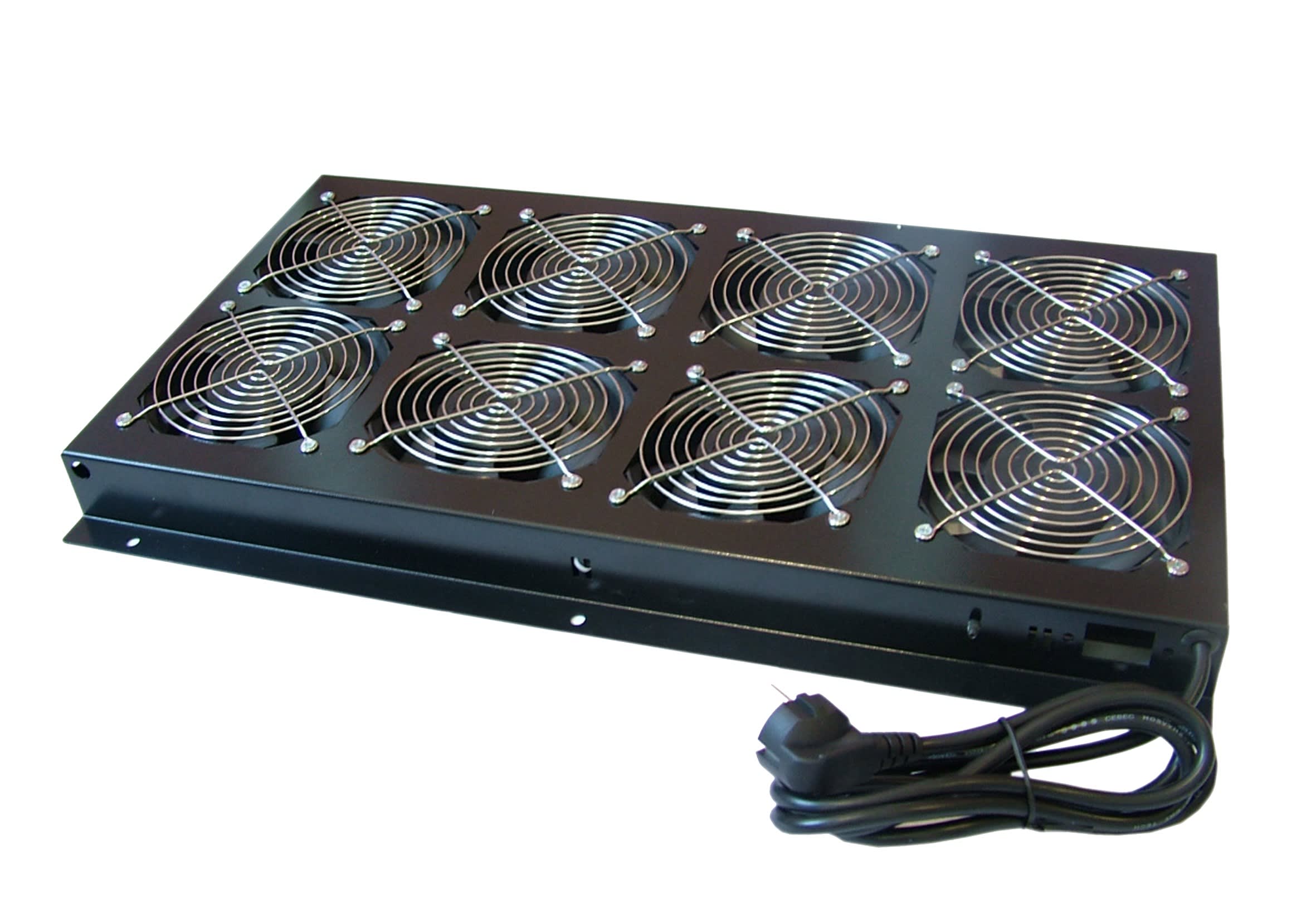 Decelect Forgos - Caisson de 8 ventilateurs de toit pour SERV prof. 1200 Noir