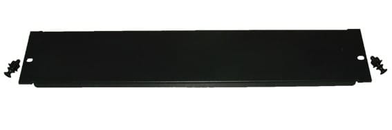 Decelect Forgos - Face avant pleine 2U 19" Noire avec 4 CBVP00NR4001