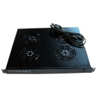 Decelect Forgos - Rack de ventilation 19¨ 1U 4 ventilateurs sans thermostat Noir