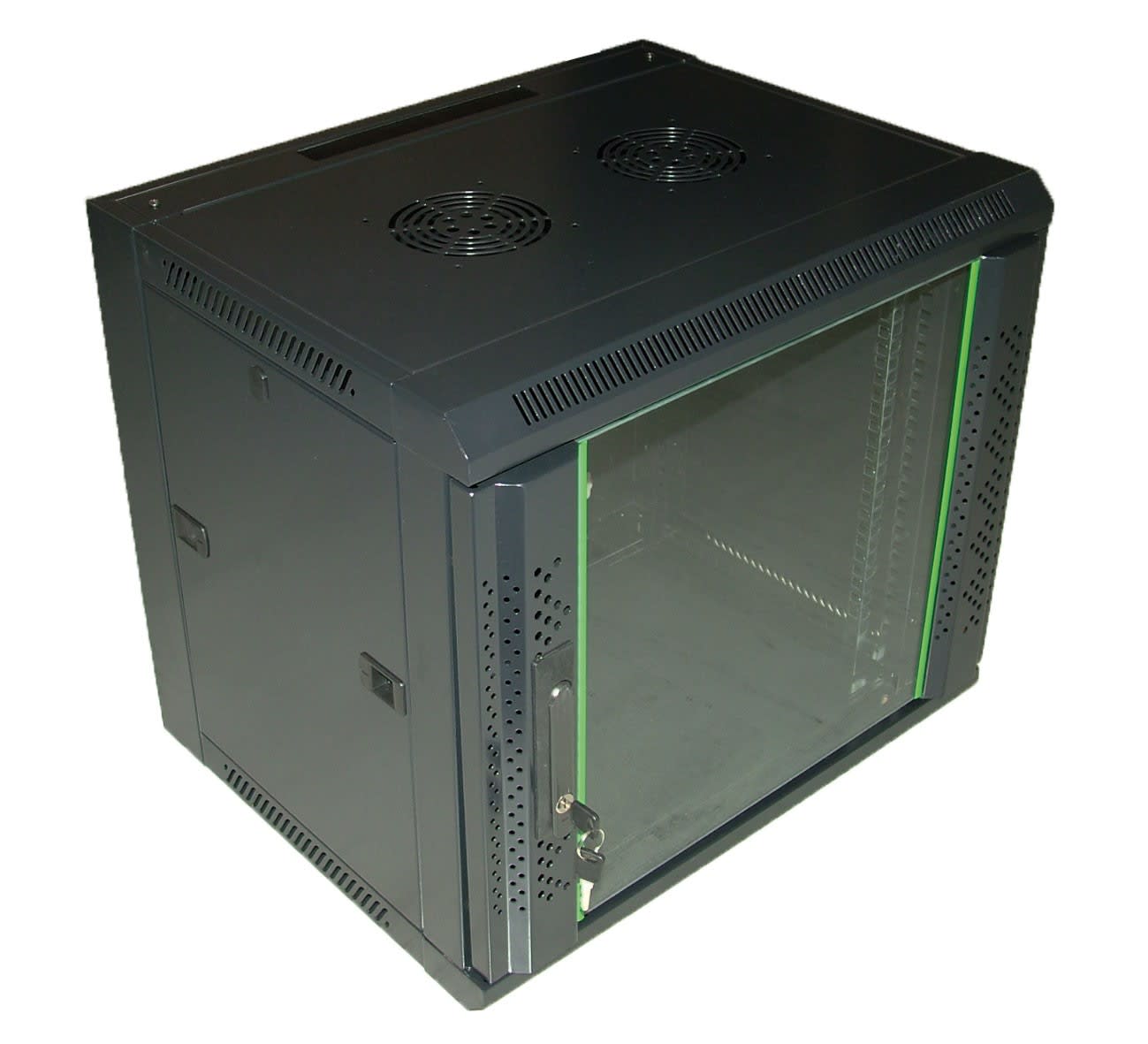 Decelect Forgos - coffret  19¨ fixe 12U profondeur 600 noir monté