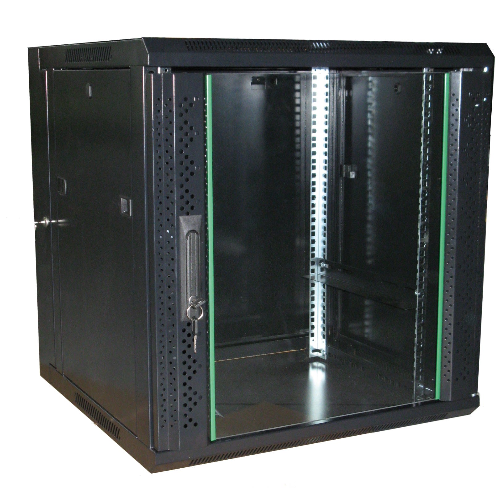 Decelect Forgos - coffret 19¨ pivotant droite et gauche 9U profondeur 600 noir monté