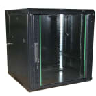 Decelect Forgos - Coffret 19" pivotant droit et gauche, 15U, profondeur 600, noir, monté