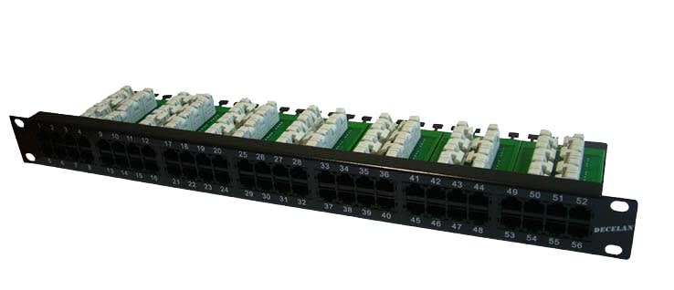 Decelect Forgos - PANNEAU TELEPHONIQUE SANS OUTIL 56 PORTS IDEM REF PA1956RJ451U