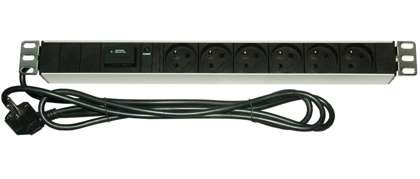 Decelect Forgos - Panneau de distribution 1U 6PC avec protection et voyant lumineux