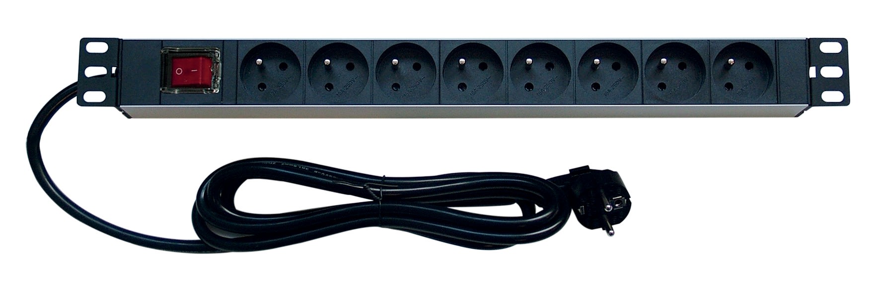 Decelect Forgos - Panneau de distribution 1U 8PC +inter lumineux