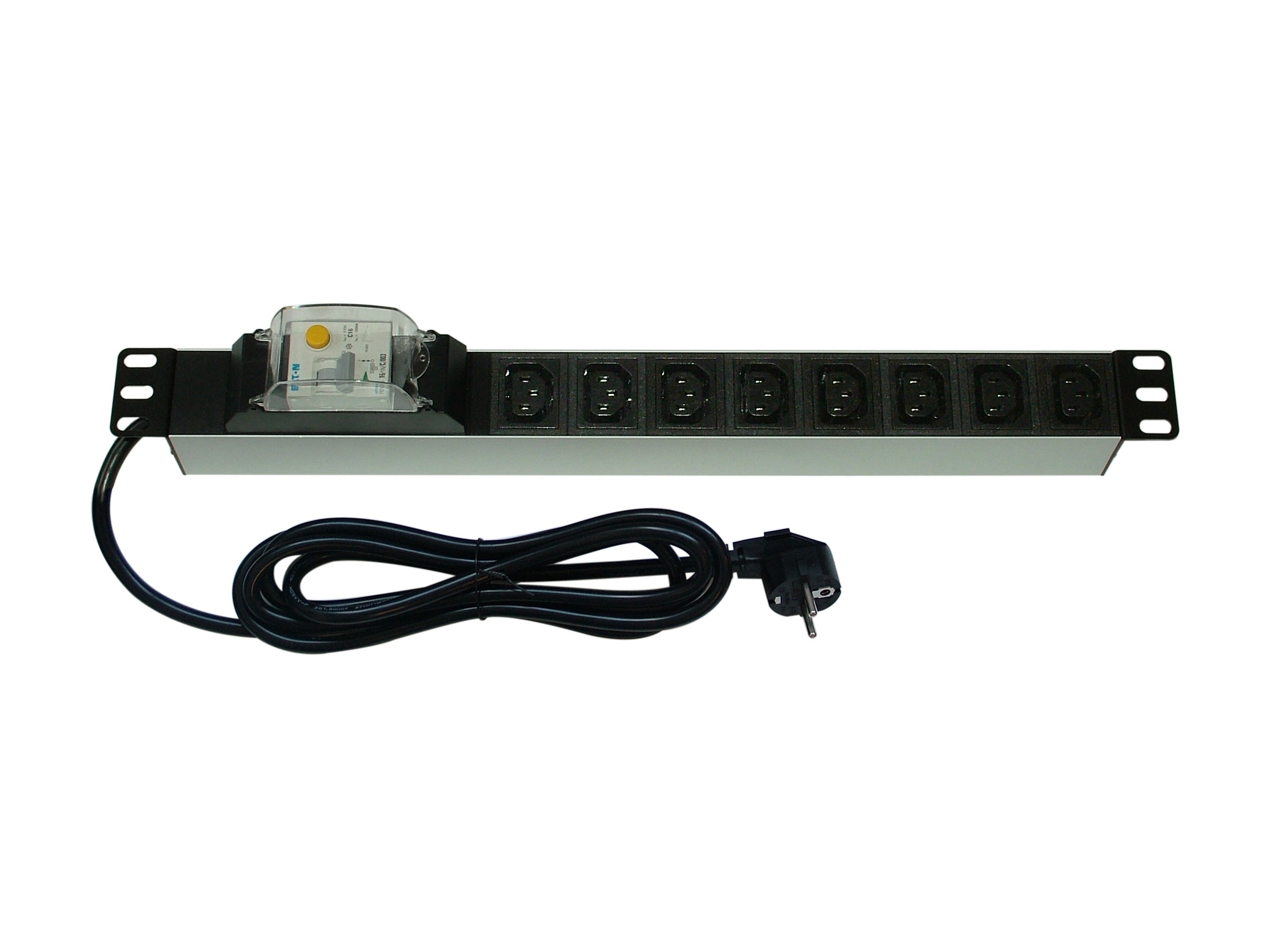 Decelect Forgos - Panneau de distribution 1U 8PC C13 AVEC DISJONCTEUR 30 MA 16A
