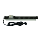 Decelect Forgos - Panneau de distribution 1U 8PC C13 AVEC DISJONCTEUR 30 MA 16A