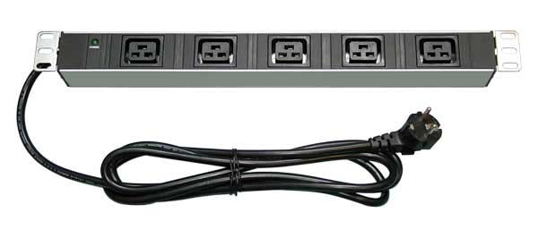 Decelect Forgos - PDU-Panneau de distribution-19''- 1U 5PC C19 AVEC VOYANT