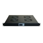 Decelect Forgos - Tiroir de ventilation 19?? noir 1U 4 ventilateurs avec thermostat