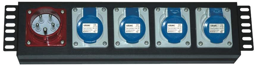 Decelect Forgos - PDU-Panneau industriel 19''- 1,5U Connecteur 16A - 4 sorties PC mono 16A