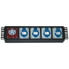 Decelect Forgos - PDU-Panneau industriel 19''- 1,5U Connecteur 16A - 4 sorties PC mono 16A