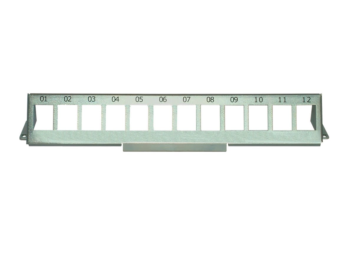 Decelect Forgos - Rail support 12 embases RJ45 format Keystone et Splitter TV