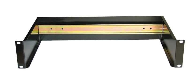Decelect Forgos - Support rail DIN 2U 19'' noir