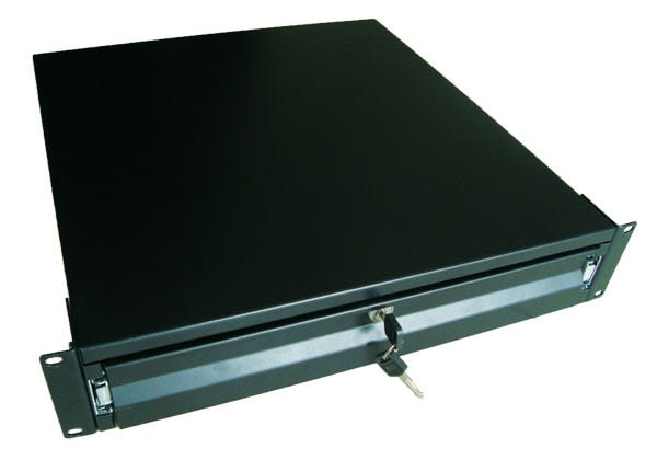 Decelect Forgos - Tiroir 19'' noir 3U prof.460. pour rangements divers