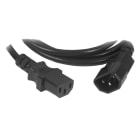 Decelect Forgos - Cordon rond noir H05VV-F 3G1mm² 5m mâle/femelle C14/C13 10A-250V