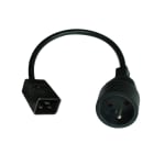 Decelect Forgos - Cordon rond noir H05VV-F 3G1.5mm² 0.3m 2P+T m/f C20/CEE VII 16A-250V