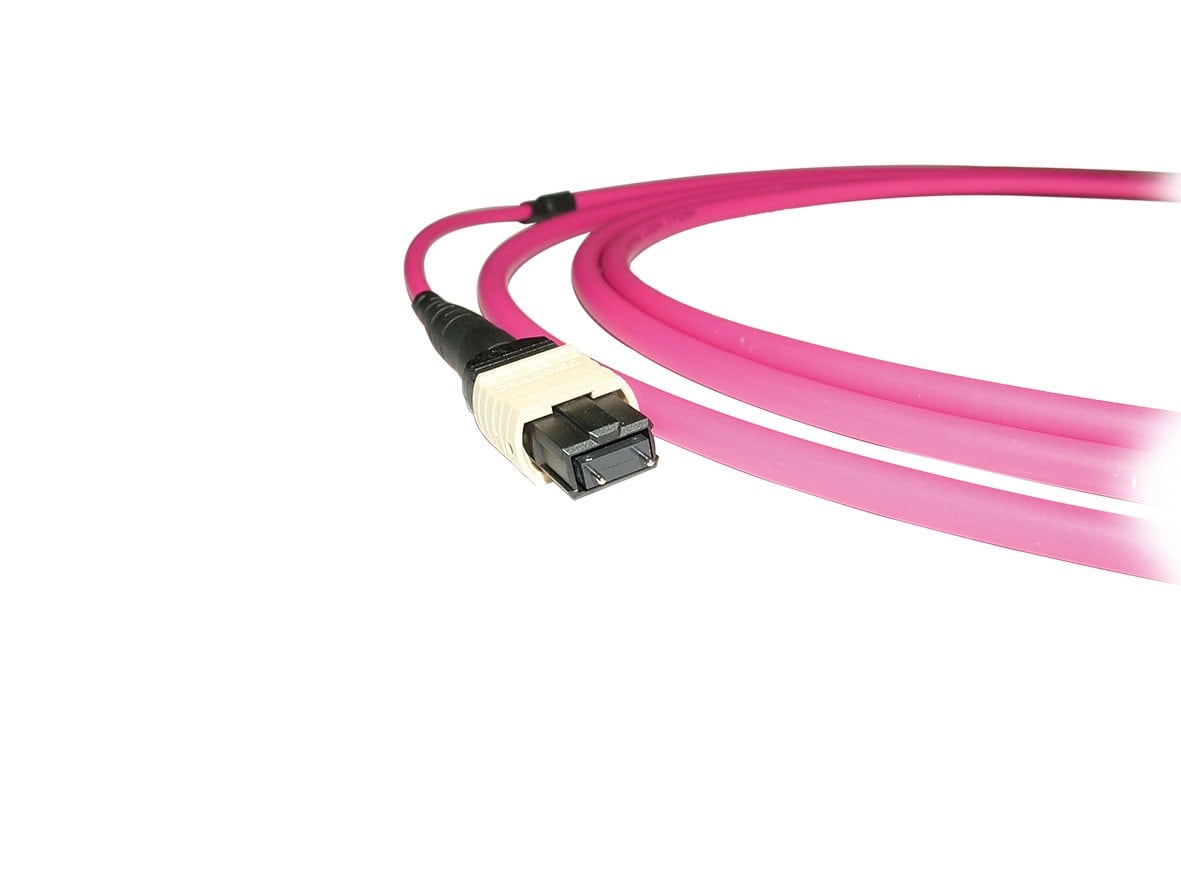 Decelect Forgos - Trunk 12 fibres OM4 Key up Key down MTP®/MTP® Méthode A 30M