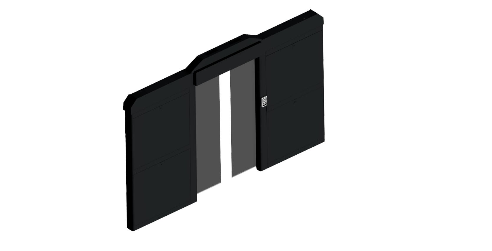 Decelect Forgos - Porte automatique pour couloir (Couloir de 1200) - 42U 1200x1200