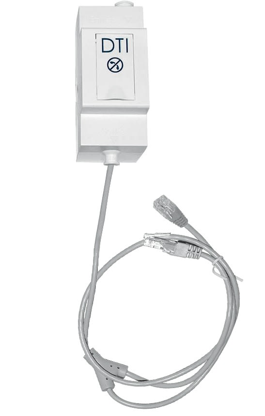 Decelect Forgos - DTI RJ45 Modulaire 1 ligne - Module RC intégré - câble Y RJ11/RJ45 - Blanc