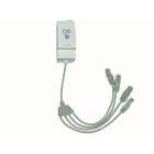 Decelect Forgos - DTI RJ45 Modulaire 1 ligne - Module RC intégré - cordon 4RJ45 - Blanc