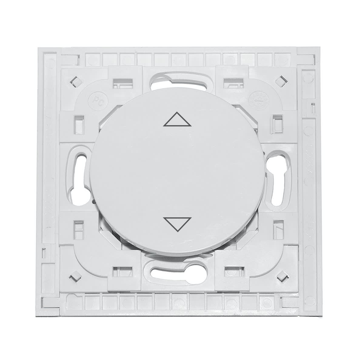 Decelect Forgos - Interrupteur connecté Odace blanc EnOcean volet roulant-1 touche sans plaque