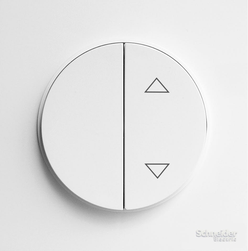 Decelect Forgos - Interrupteur connecté  Odace blanc EnOcean  - 2 touches complet - éclairage -  v