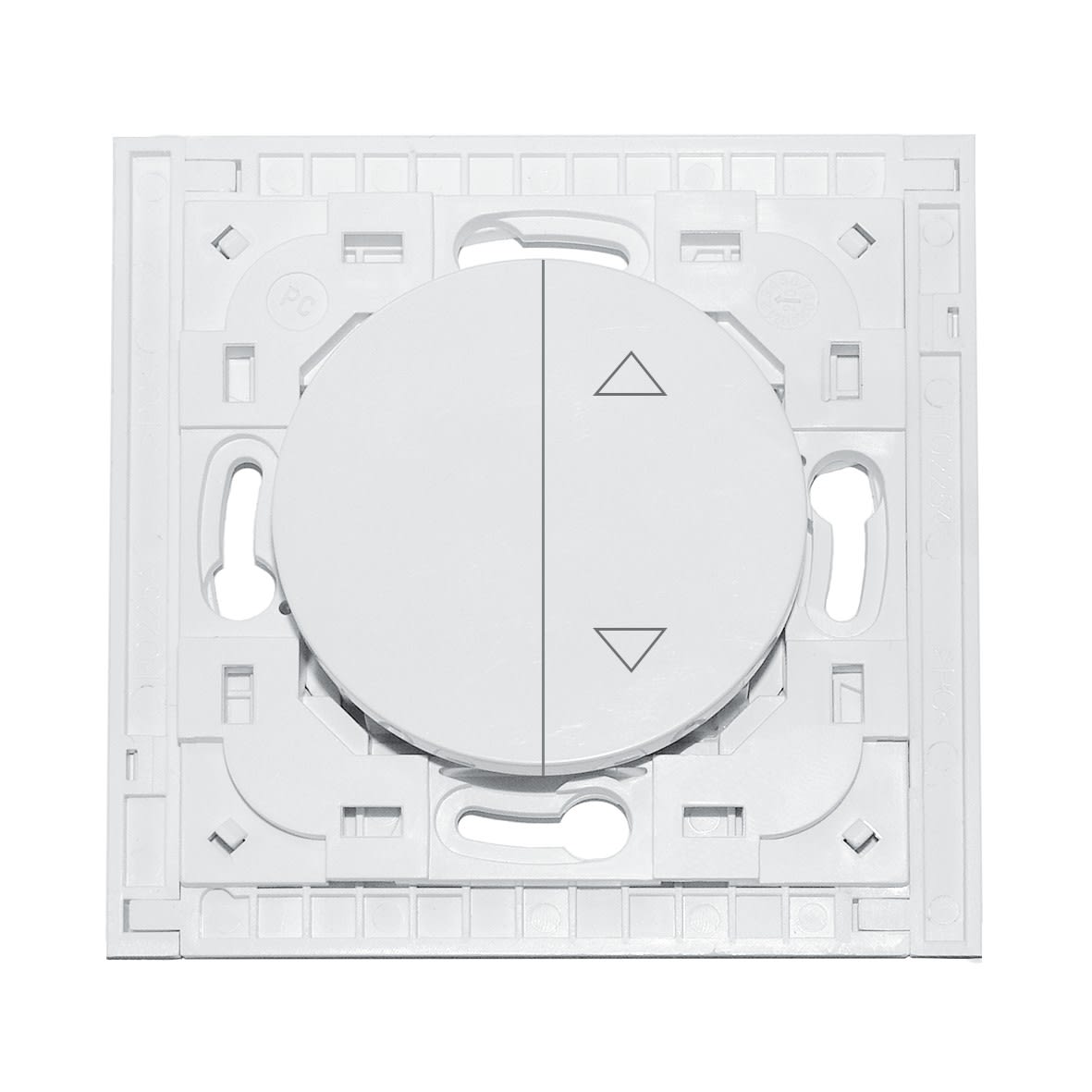 Decelect Forgos - Interrupteur Odace blanc EnOcean-2 touches sans plaque-éclairage/volet roulant