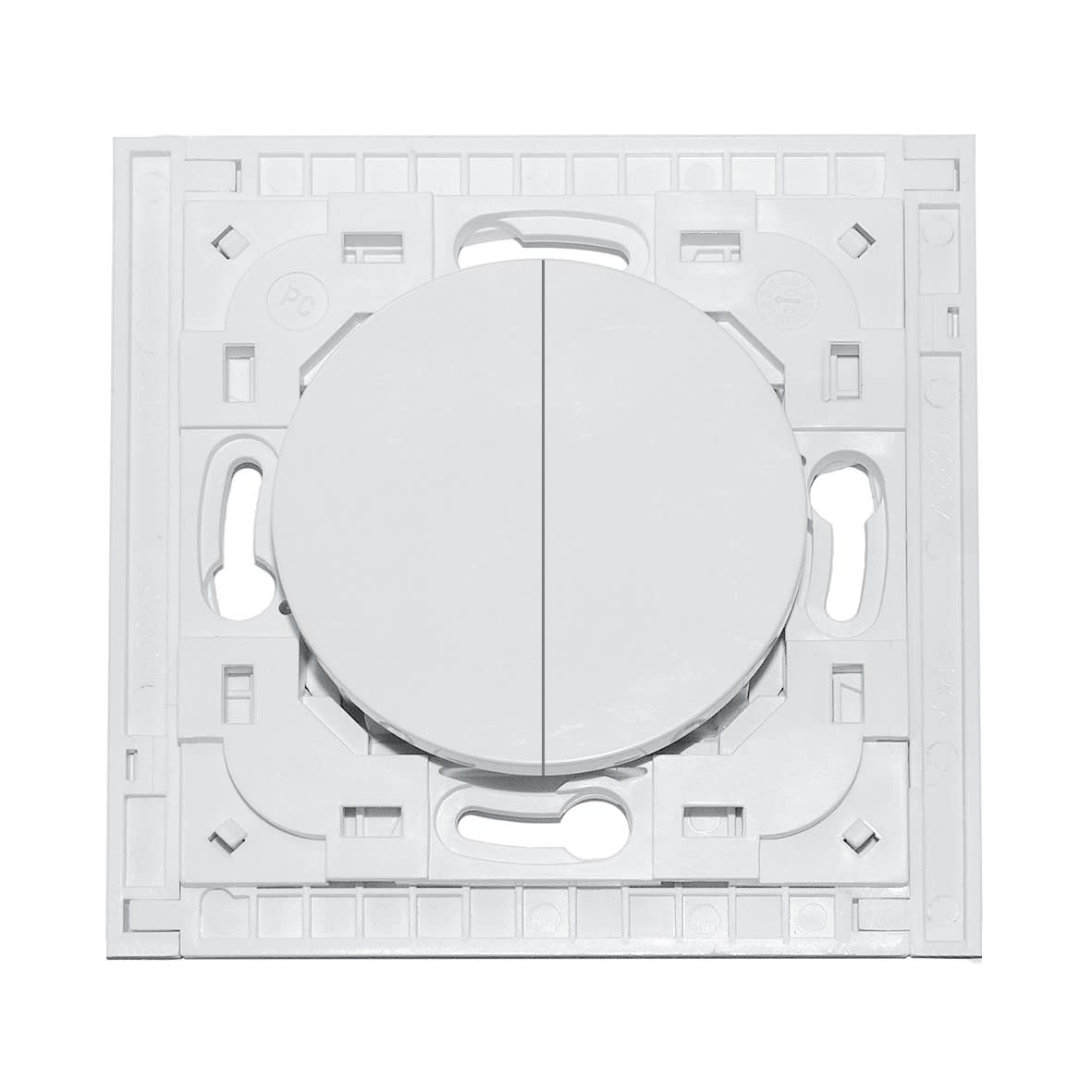 Decelect Forgos - Interrupteur connecté Odace Gamme Styl Enocean - Blanc - 2 touches sans plaque