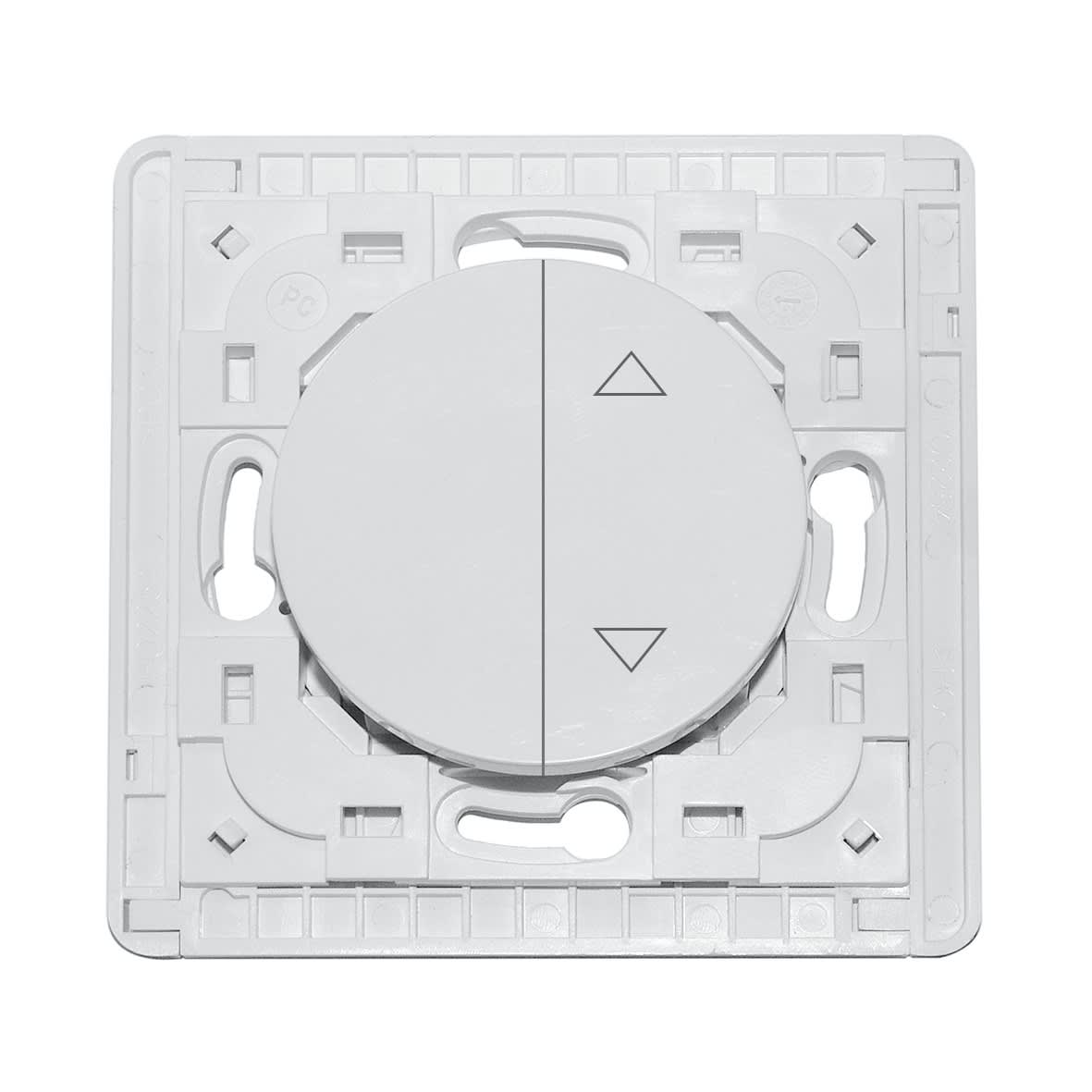 Decelect Forgos - Interrupteur connecté Odace blanc EnOcean - 2 touches sans plaque