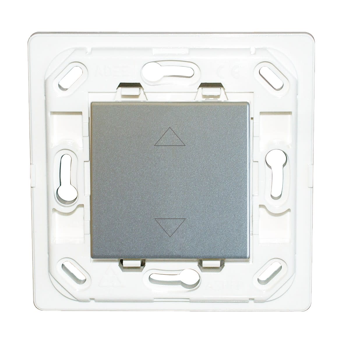 Decelect Forgos - Interrupteur Plana simple volet roulant - silver - sans plaque