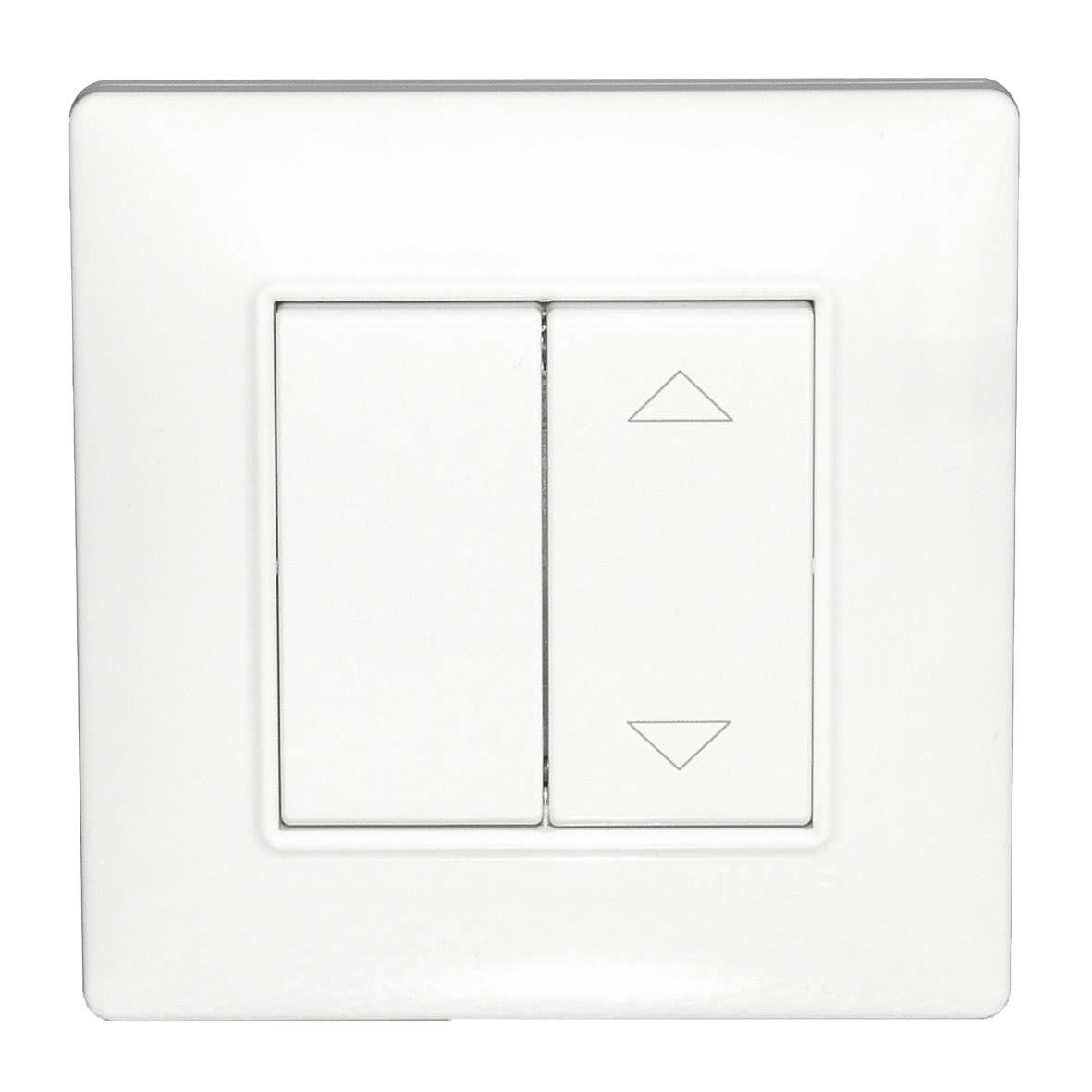 Decelect Forgos - Interrupteur Plana double Eclairage / volet roulant - blanc