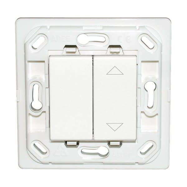 Decelect Forgos - Interrupteur Plana double Eclairage / volet roulant - blanc - sans plaque