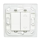Decelect Forgos - Interrupteur Plana double Eclairage / volet roulant - blanc - sans plaque