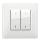 Decelect Forgos - Interrupteur connecté Plana double I/O - blanc