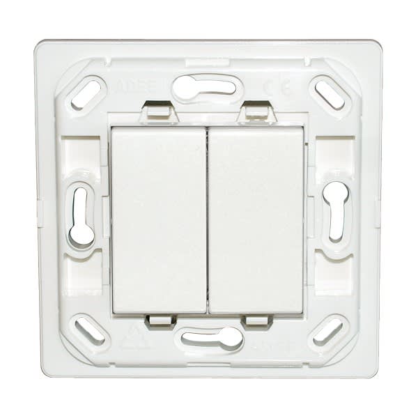 Decelect Forgos - Interrupteur connecté Plana double - blanc - sans plaque
