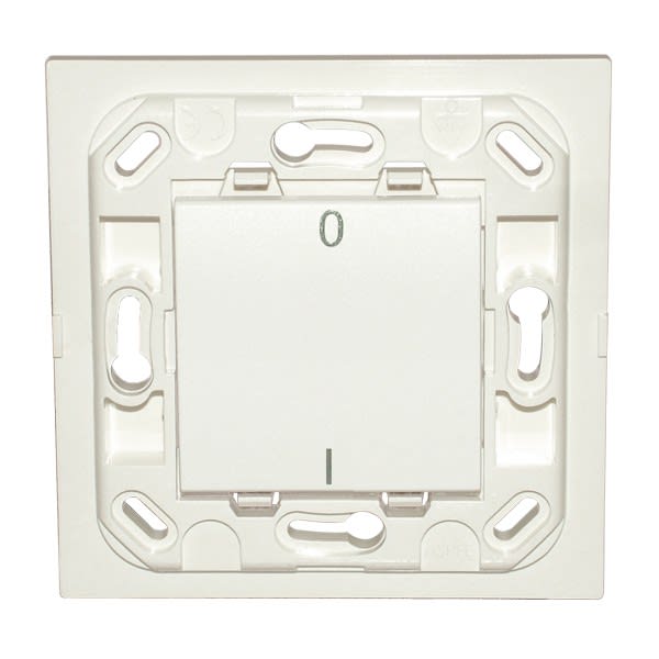 Decelect Forgos - Interrupteur Eikon simple I/O - blanc - sans plaque