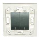 Decelect Forgos - Interrupteur Eikon double I/O - anthracite - sans plaque