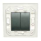 Decelect Forgos - Interrupteur Eikon double - anthracite - sans plaque