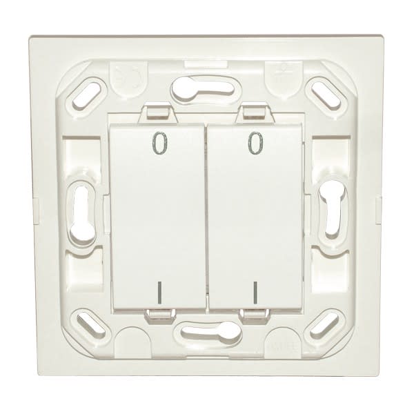 Decelect Forgos - Interrupteur Eikon double I/O - blanc - sans plaque