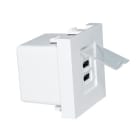 Decelect Forgos - Chargeur mural double port USB-C 45x45 - 5V - 2,1A
