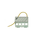 Decelect Forgos - Support métal 4 RJ45 - HNI - Rail DIN - Fil de terre (conditionnement unitaire)